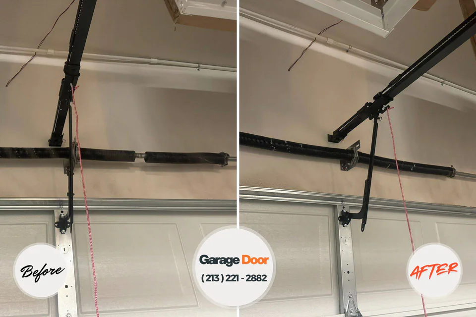 Before and after: garage door repair West St. Paul, MN